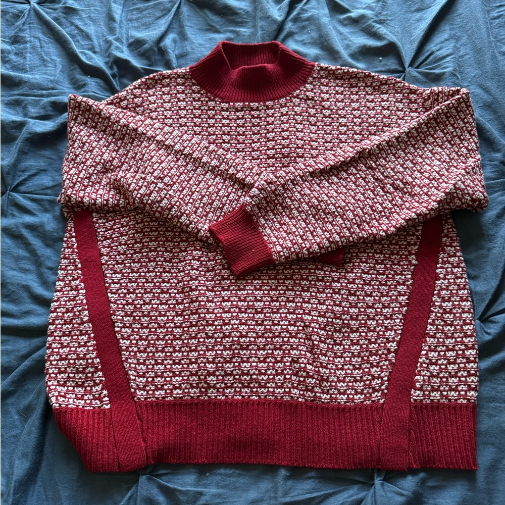 Women’s Red Patterned Sweater